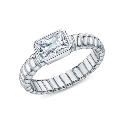 Серебряное кольцо с фианитами