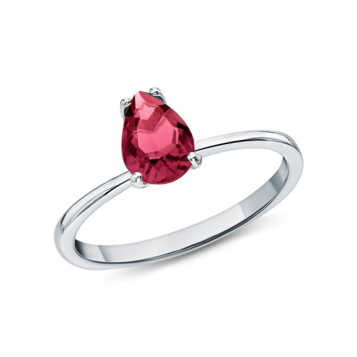 Серебряное кольцо с рубинами природными