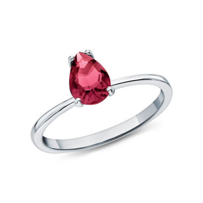 Серебряное кольцо с рубинами природными