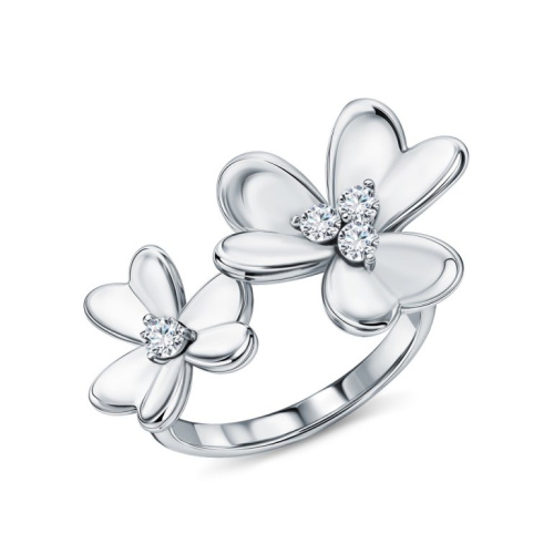 Серебряное кольцо с фианитами