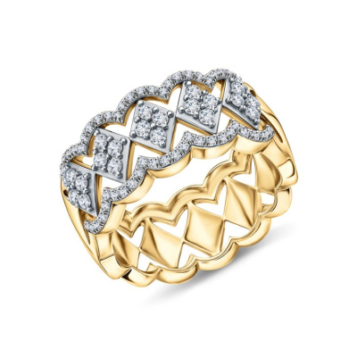 Серебряное кольцо с фианитами