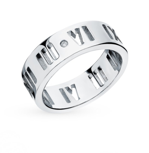 Серебряное кольцо с фианитами