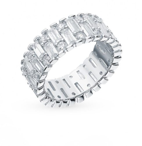 Серебряное кольцо с фианитами