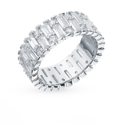 Серебряное кольцо с фианитами