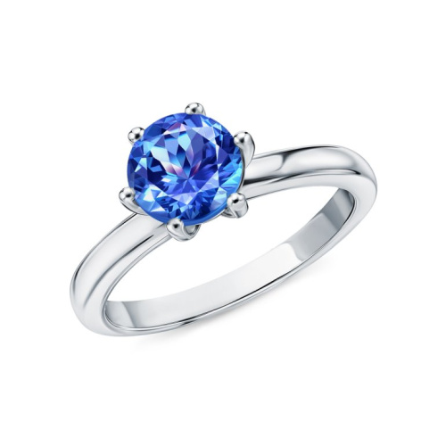 Серебряное кольцо с муассанитом