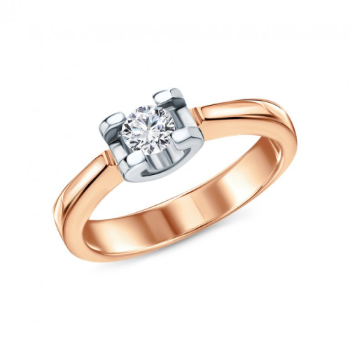 Золотое кольцо с бриллиантами природными