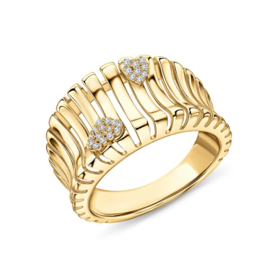 Серебряное кольцо с фианитами