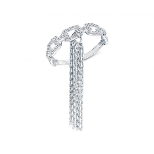 Серебряное кольцо с фианитами