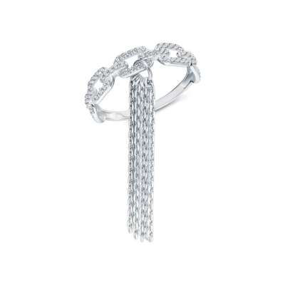 Серебряное кольцо с фианитами