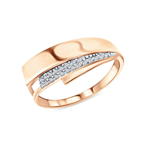 Золотое кольцо с фианитами