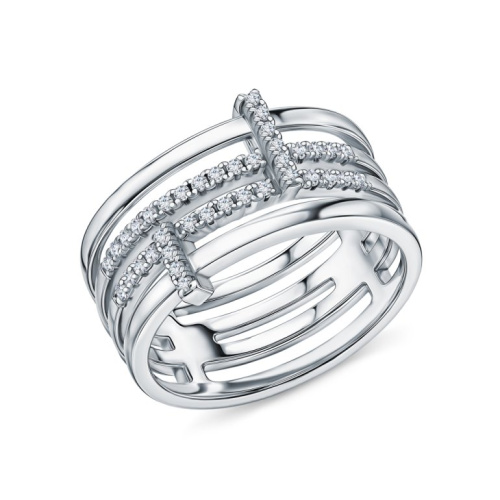 Серебряное кольцо с фианитами