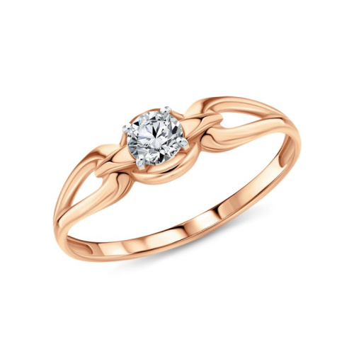 Золотое кольцо с фианитами