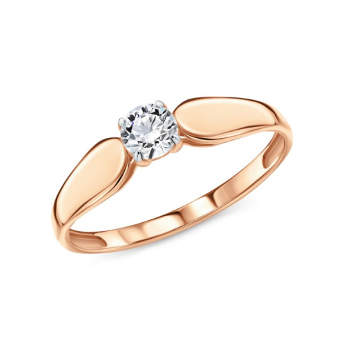 Золотое кольцо с фианитами