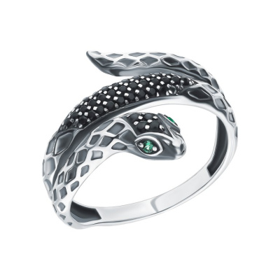 Серебряное кольцо с фианитами