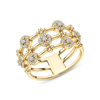 Серебряное кольцо с фианитами