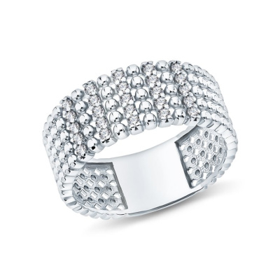 Серебряное кольцо с фианитами