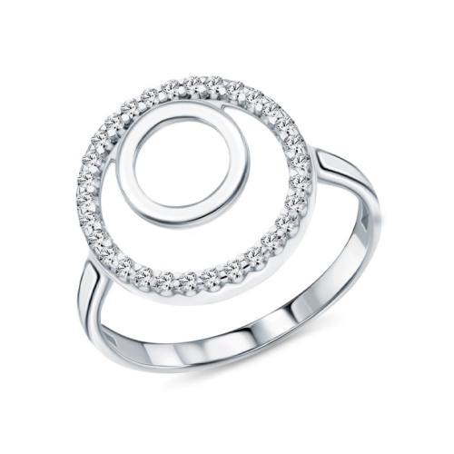 Серебряное кольцо с фианитами