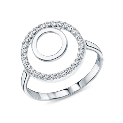 Серебряное кольцо с фианитами