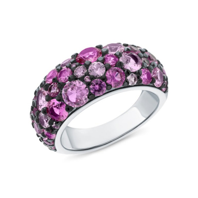 Серебряное кольцо с фианитами