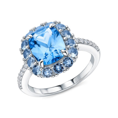 Серебряное кольцо с фианитами