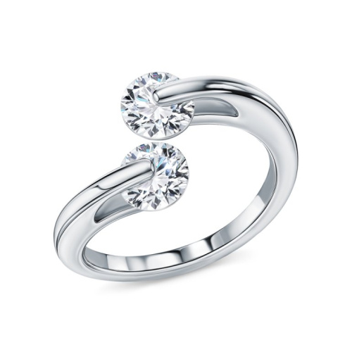 Серебряное кольцо с фианитами