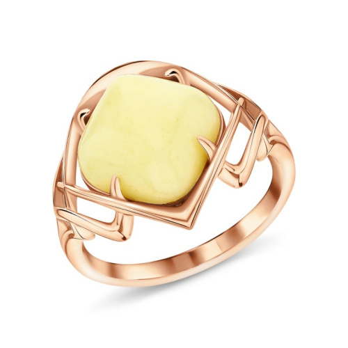 Серебряное кольцо с янтарями природными