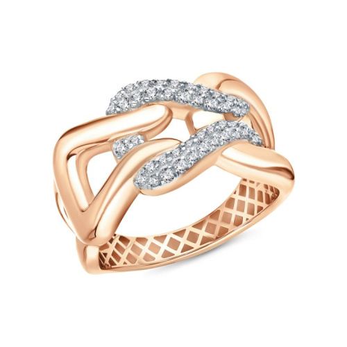 Золотое кольцо с фианитами