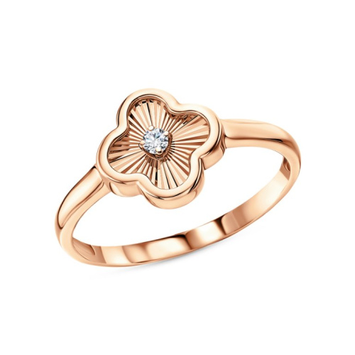 Золотое кольцо с бриллиантами природными