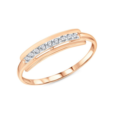 Золотое кольцо с фианитами