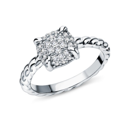 Серебряное кольцо с фианитами