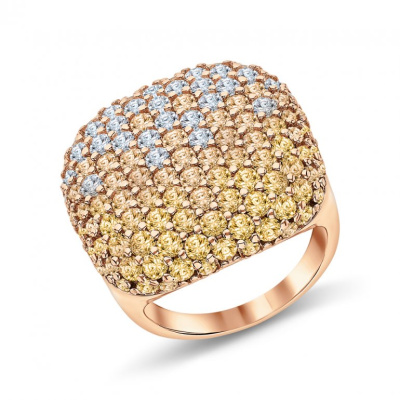 Серебряное кольцо с фианитами