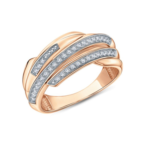 Золотое кольцо с фианитами