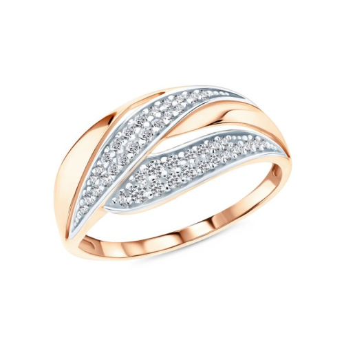 Золотое кольцо с фианитами