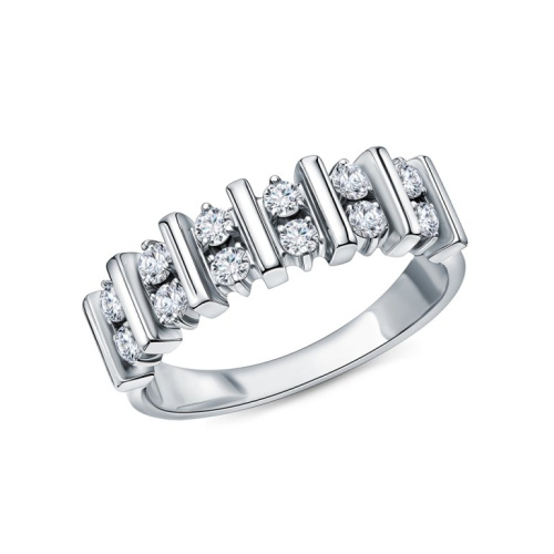 Золотое кольцо с бриллиантами природными