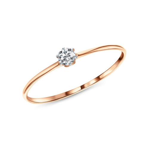 Золотое кольцо с фианитами