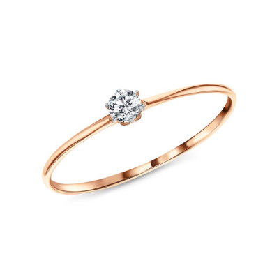 Золотое кольцо с фианитами