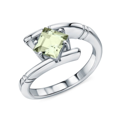 Серебряное кольцо с аметистами природными