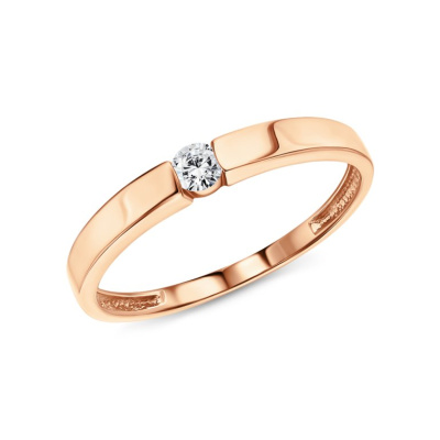 Золотое кольцо с фианитами