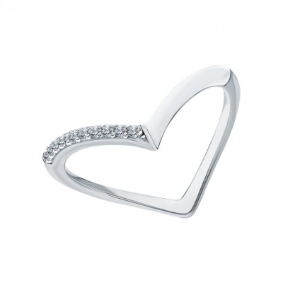 Серебряное кольцо с эмалью и фианитами