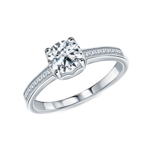 Серебряное кольцо с фианитами