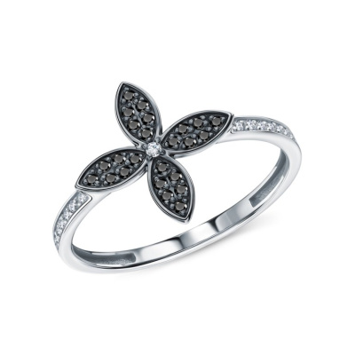 Золотое кольцо с бриллиантами природными