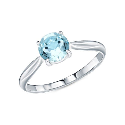 Серебряное кольцо с топазом природным