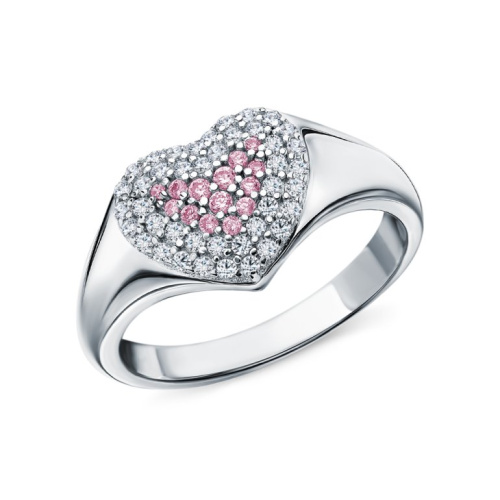 Серебряное кольцо с фианитами