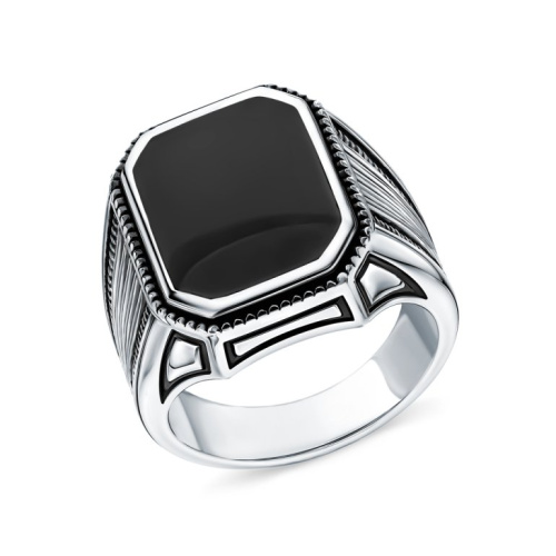 Стальное кольцо с эмалью