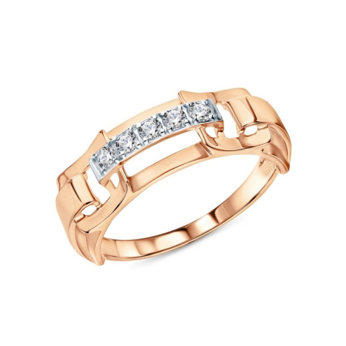 Золотое кольцо с фианитами