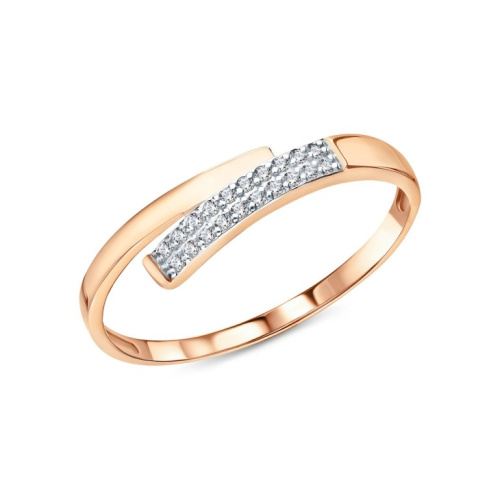 Золотое кольцо с фианитами