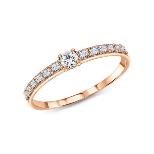 Золотое кольцо с фианитами