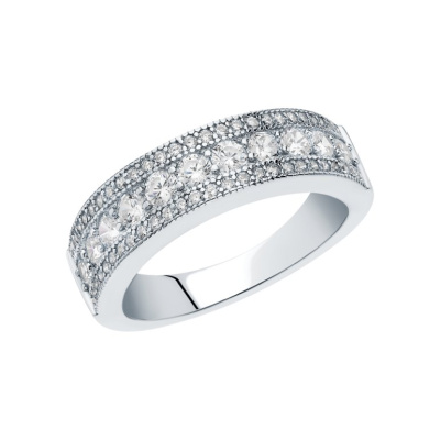 Серебряное кольцо с фианитами