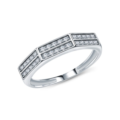 Золотое кольцо с бриллиантами природными