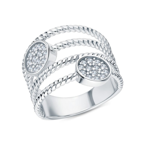 Серебряное кольцо с фианитами